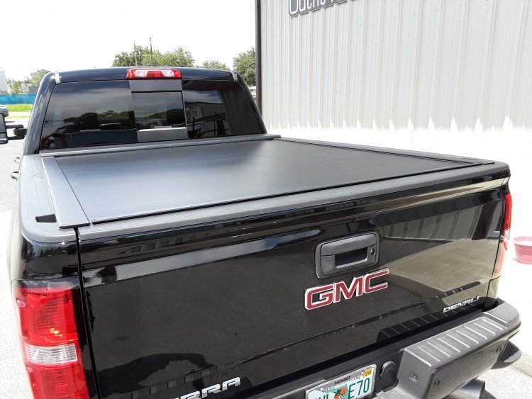 Roll-N-Lock E-Series electric retractable tonneau cover with key fob