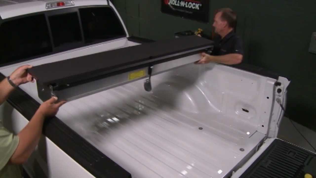 Roll-N-Lock tonneau cover installation on truck bed step by step